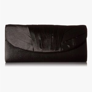 NWT Jessica McClintock Women's Angel Satin Tuxedo Flap Evening Clutch
